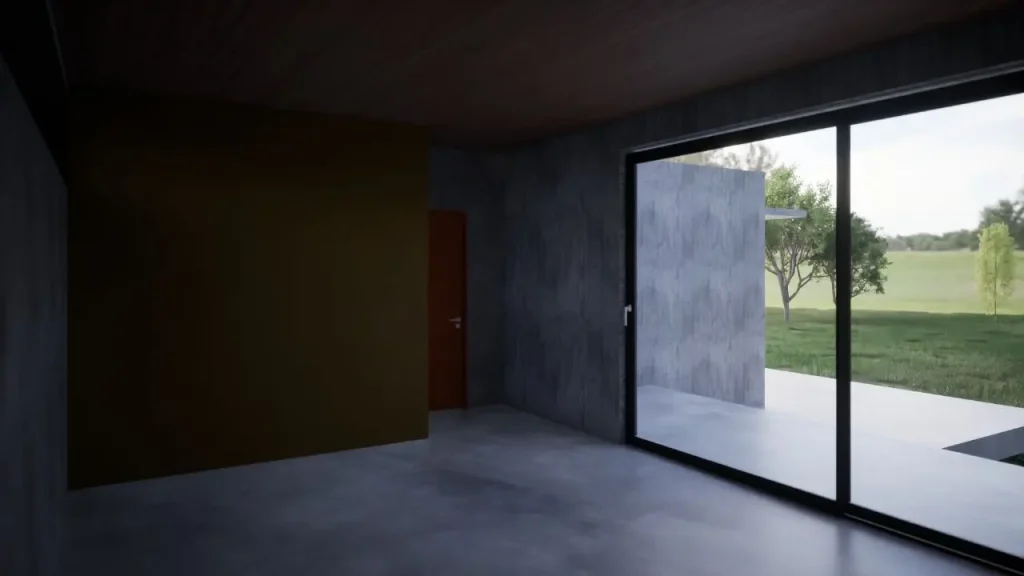 Projeto 3D de uma casa de campo