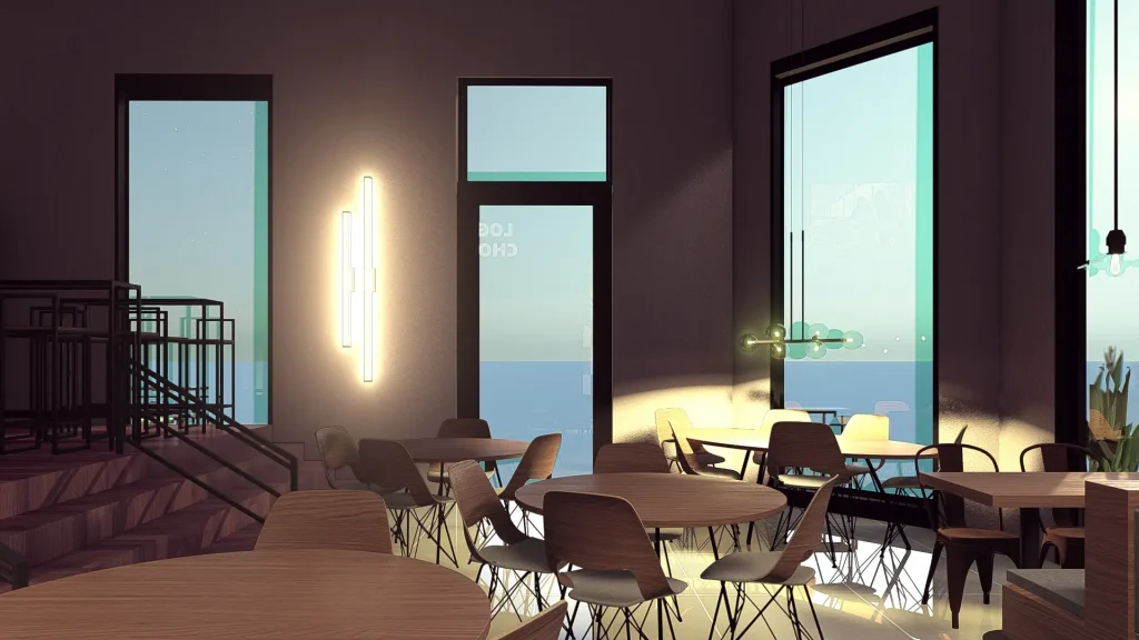 Projeto 3D de uma choperia