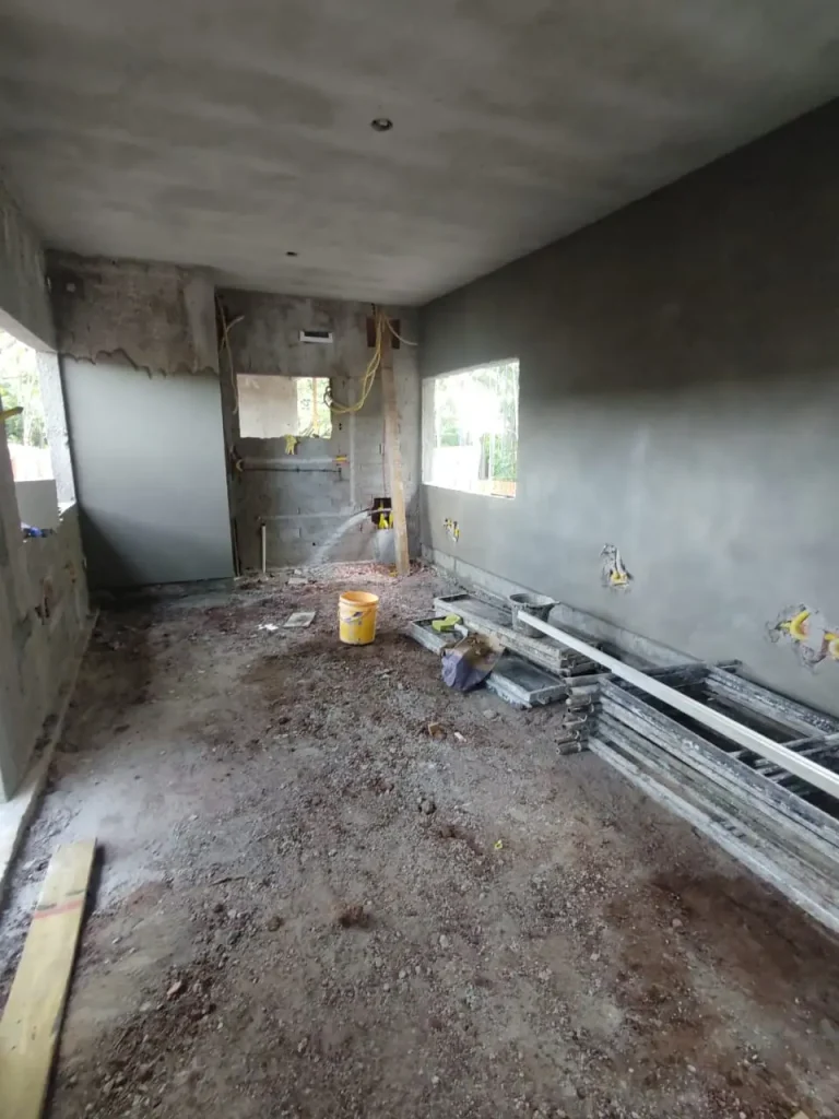 Obra da portaria do Santa Clara Eco Resort