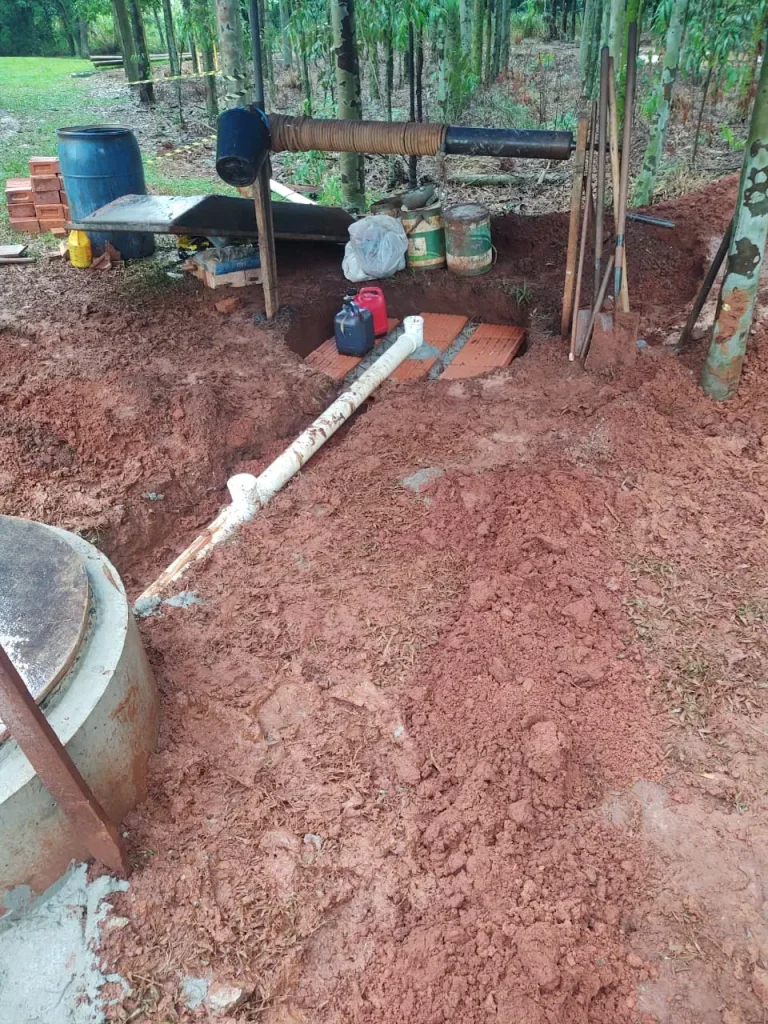 Obra da portaria do Santa Clara Eco Resort